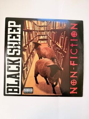 Black Sheep "Non-Fiction" Album Cover Art Print Black Red, Brown Vinyl Record